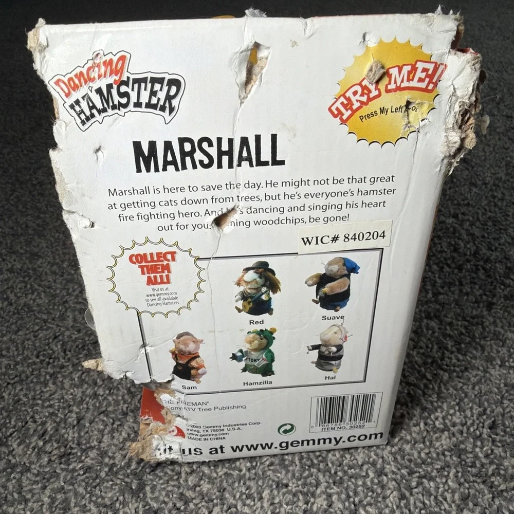 2003 Gemmy Marshall The Fireman Singing Hamster 7